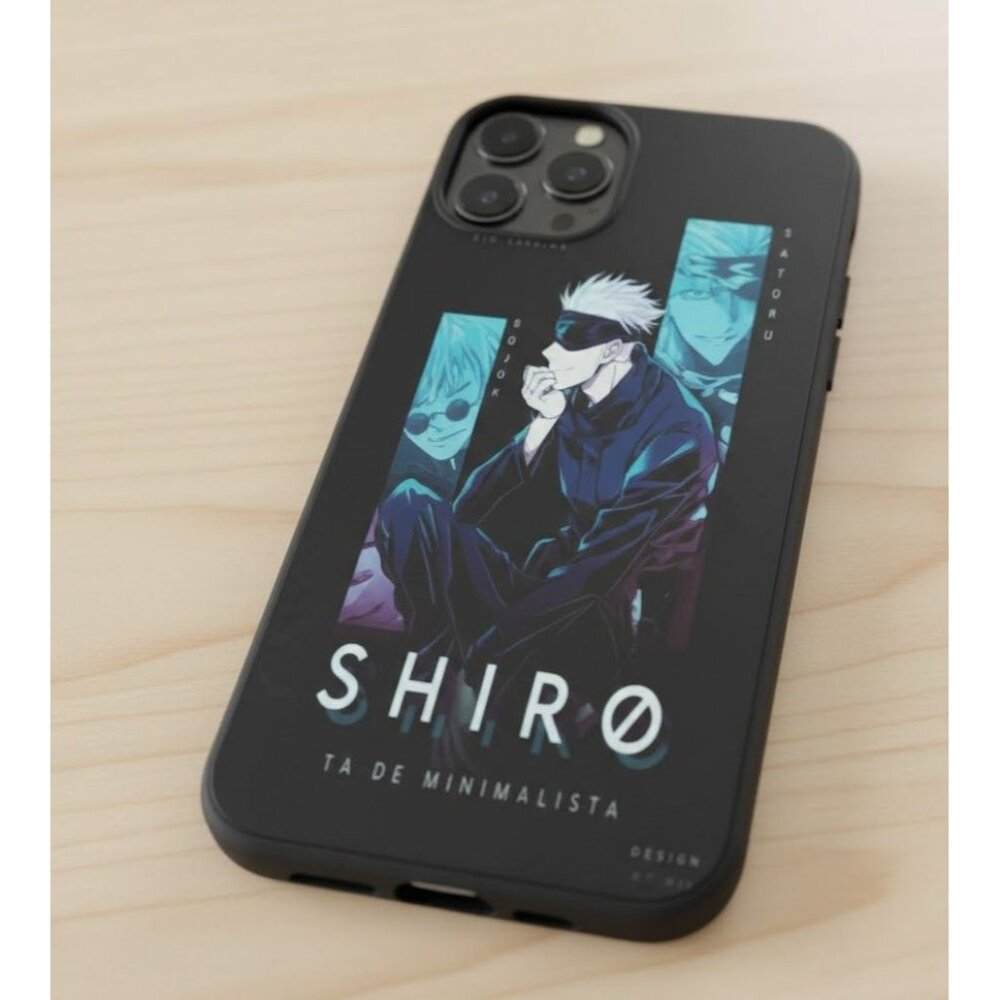 iPhone 14 Pro Max Case - Satoru‎ Gojo (Jujutsu Kaisen) Shiro Minimalist Anime